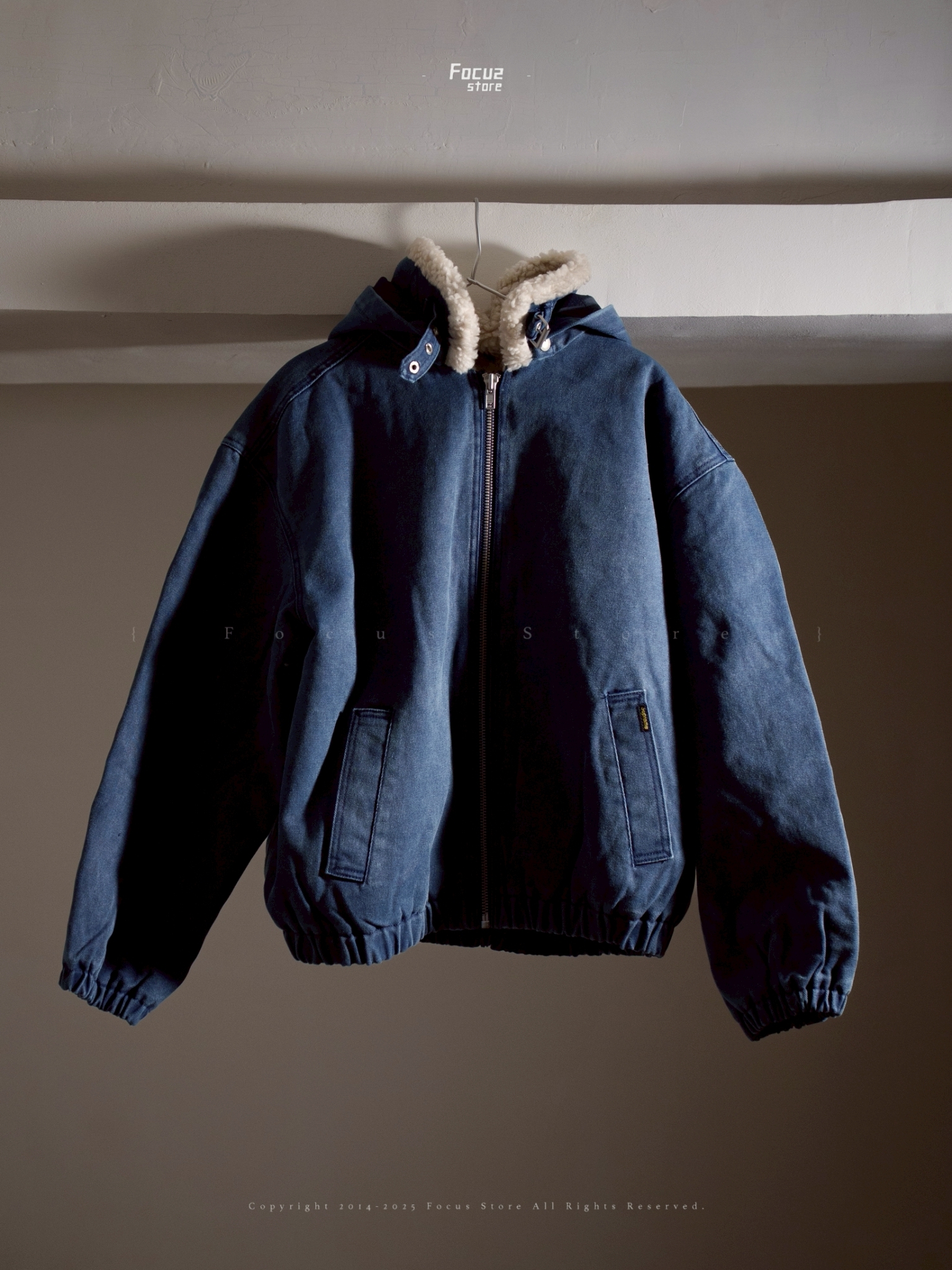 Supreme Faux Sherling Lined Bomber Jacket (FW25) Navy size S