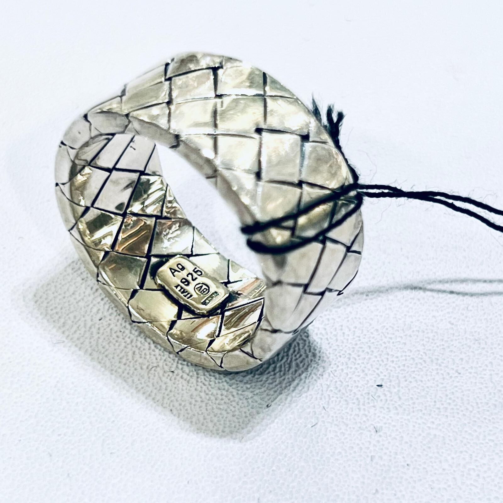 本週特價❣️全新BV戒指 男士19碼 925純銀 200742 SILVER BOTTEGA VENETA INTRECCIATO RINGS #BRAND NEW #香榭站正品