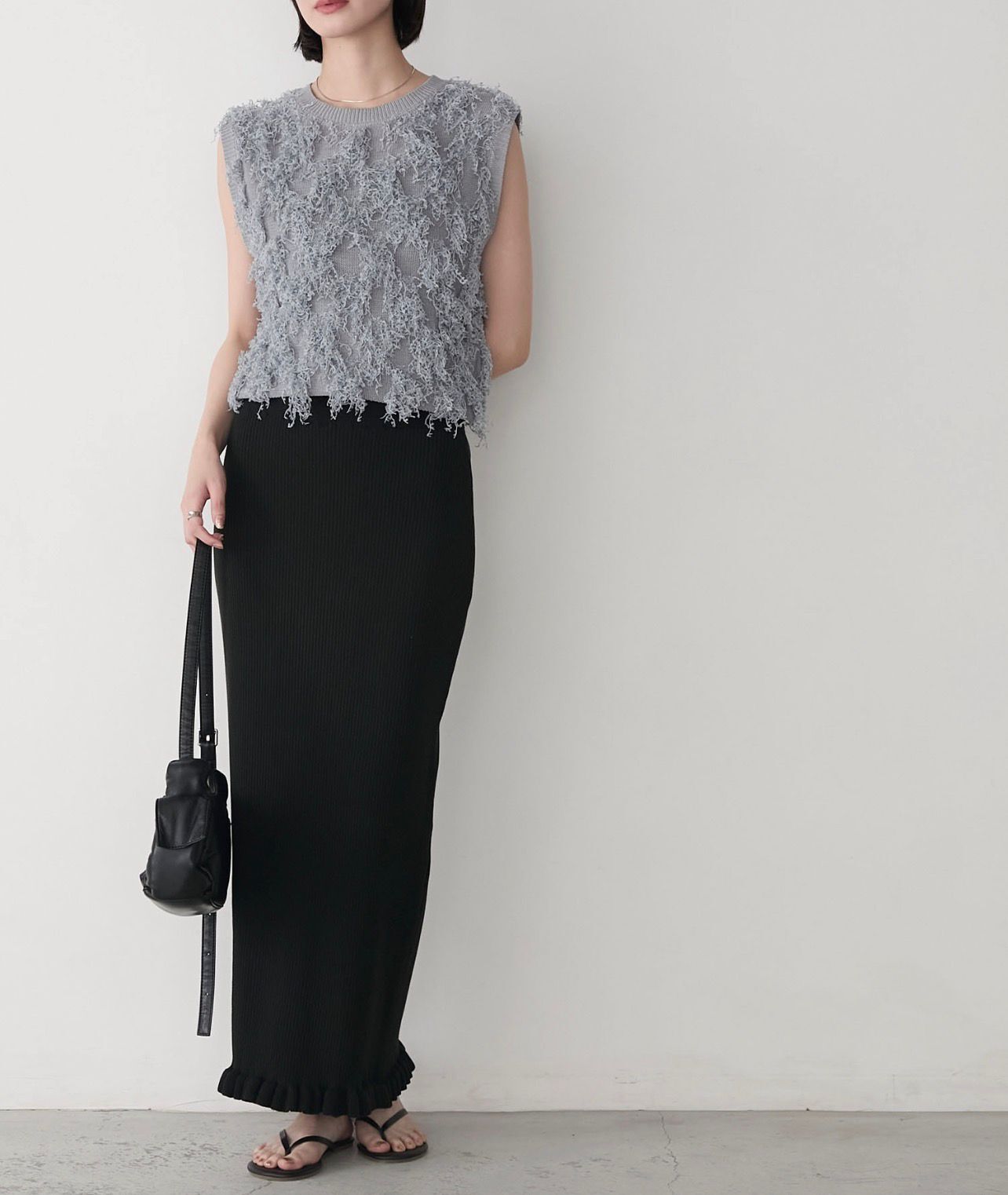 【預購】JN102504 forksy. 流蘇針織背心 (FREE SIZE)