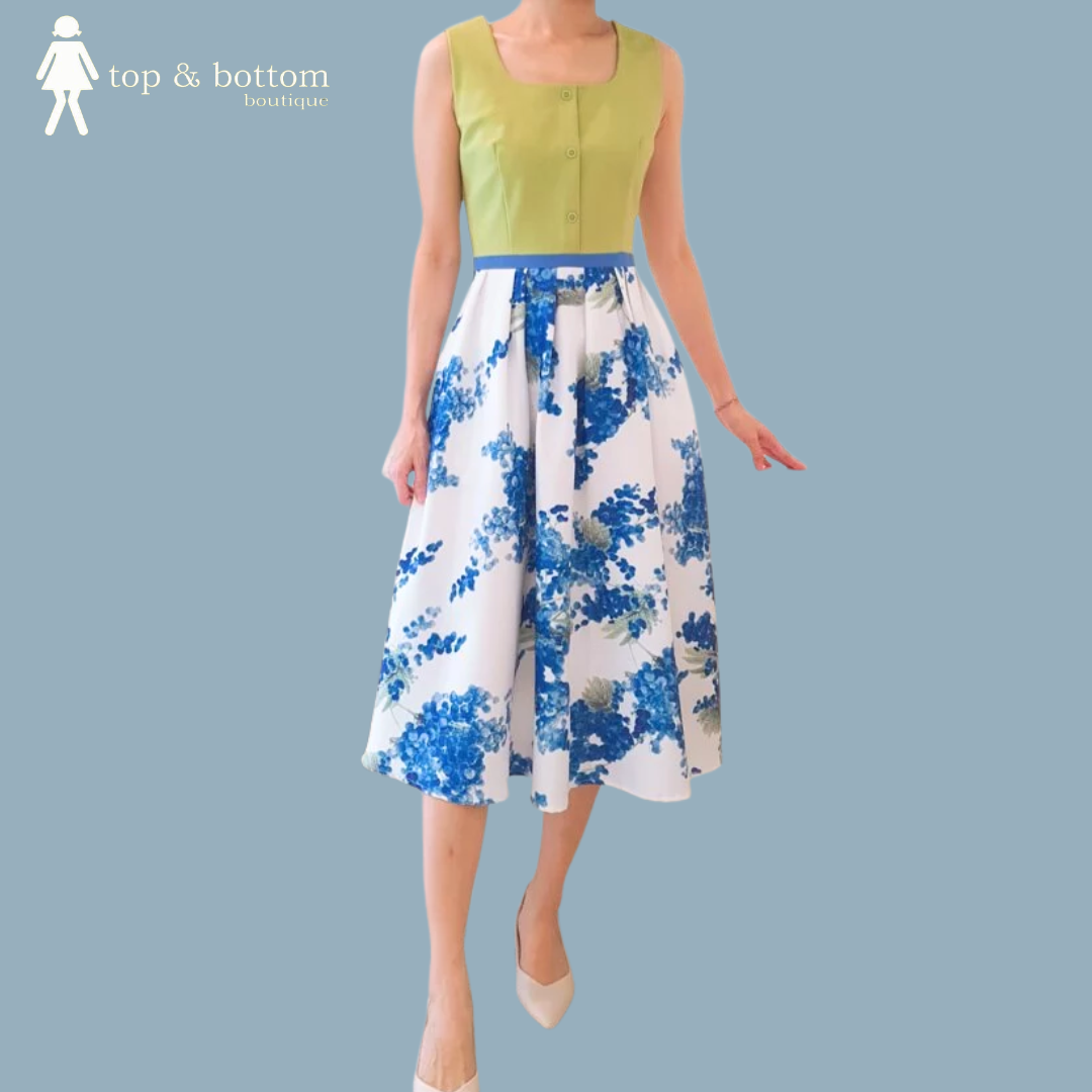 FLORAL PRINTED MIDI DRESS