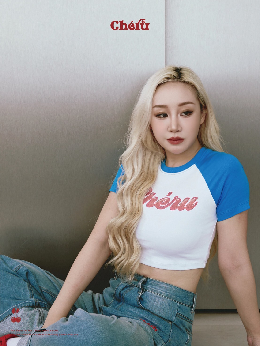 Cheru 撞色拼接 短版棒球T