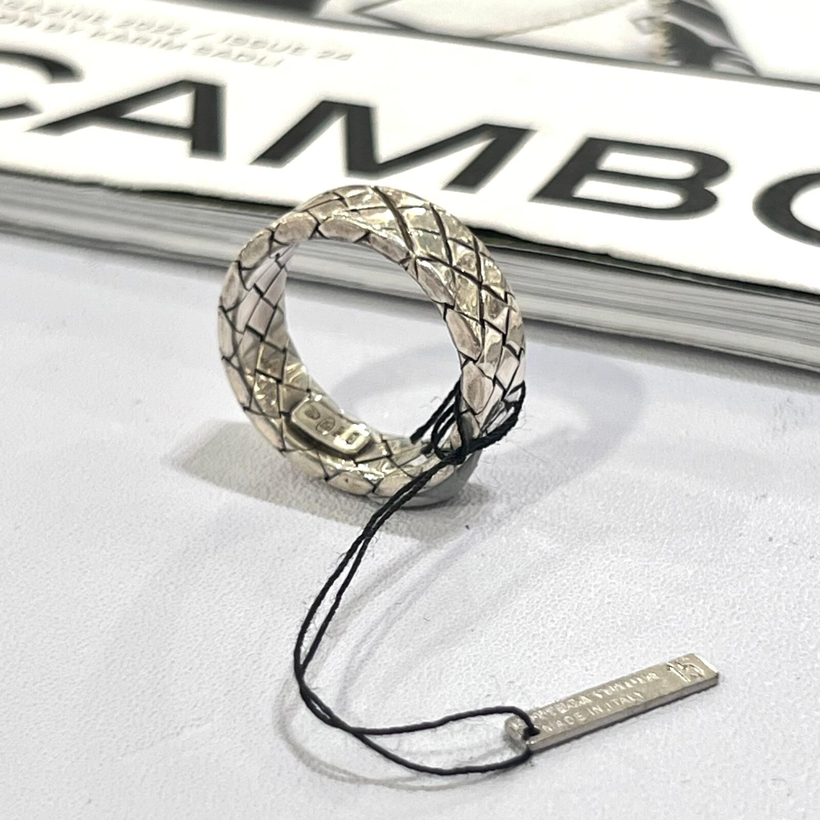 本週特價❣️全新BV戒指 女士15碼 925純銀 200741 SILVER BOTTEGA VENETA INTRECCIATO RINGS #BRAND NEW #香榭站正品