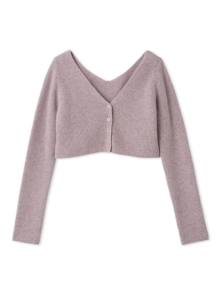 [預購] 折扣 SNIDEL浣熊毛混短版開襟針織外套