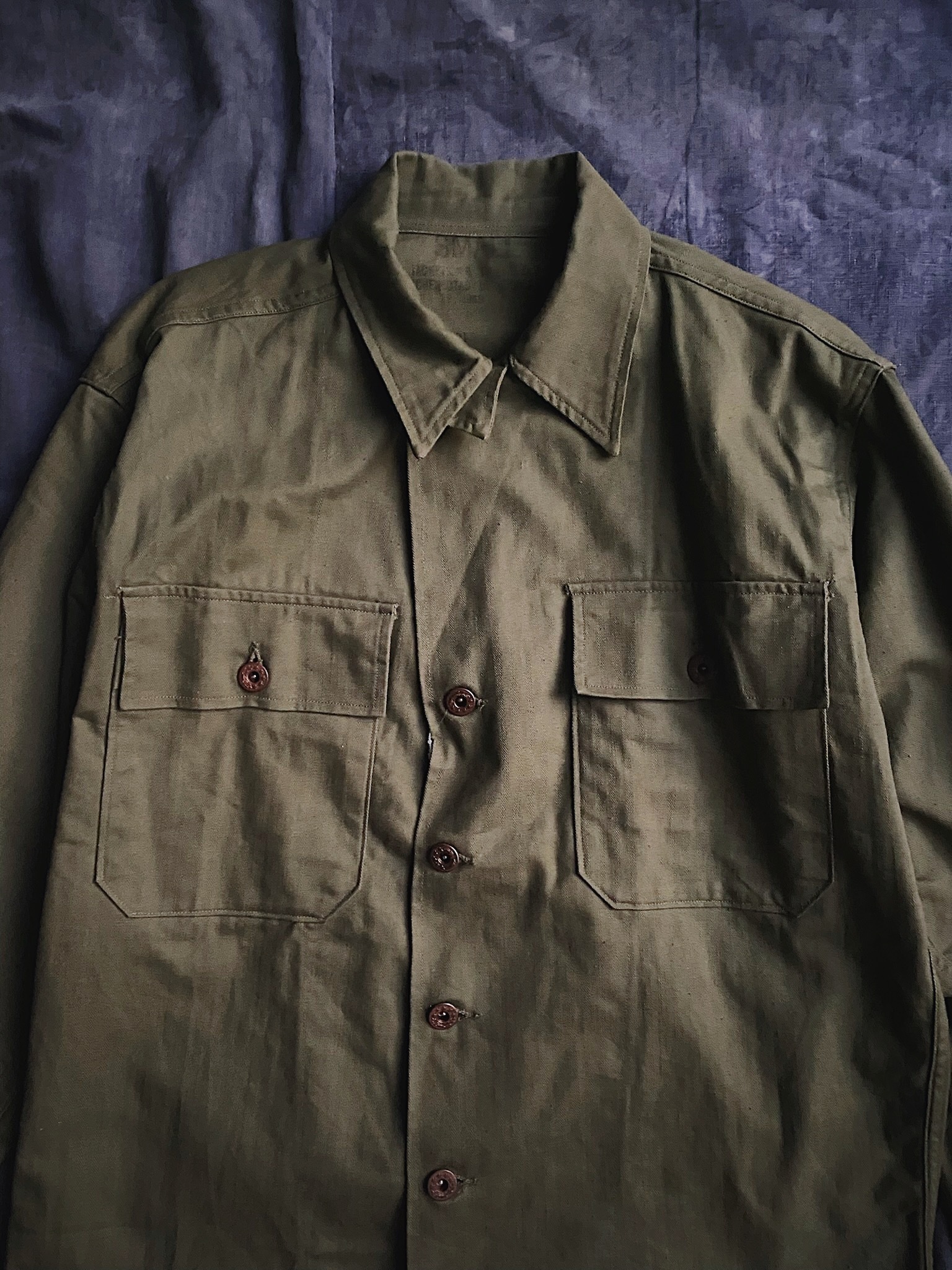 US Army M47 HBT Fatique Shirt-13 stars / 美軍公發1947作業襯衫 13星扣