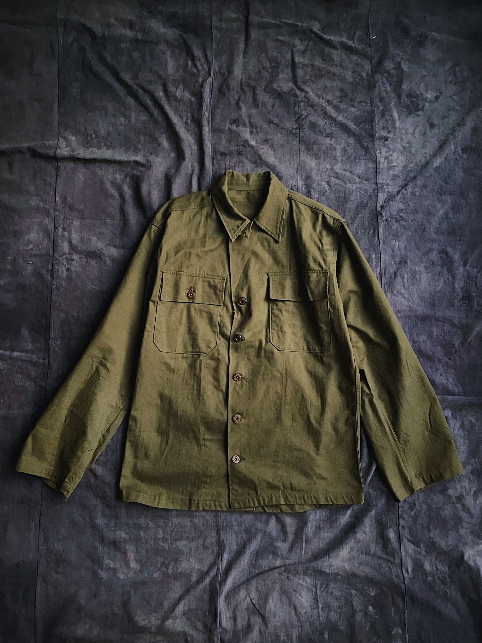 US Army M47 HBT Fatique Shirt-13 stars / 美軍公發1947作業襯衫 13星扣