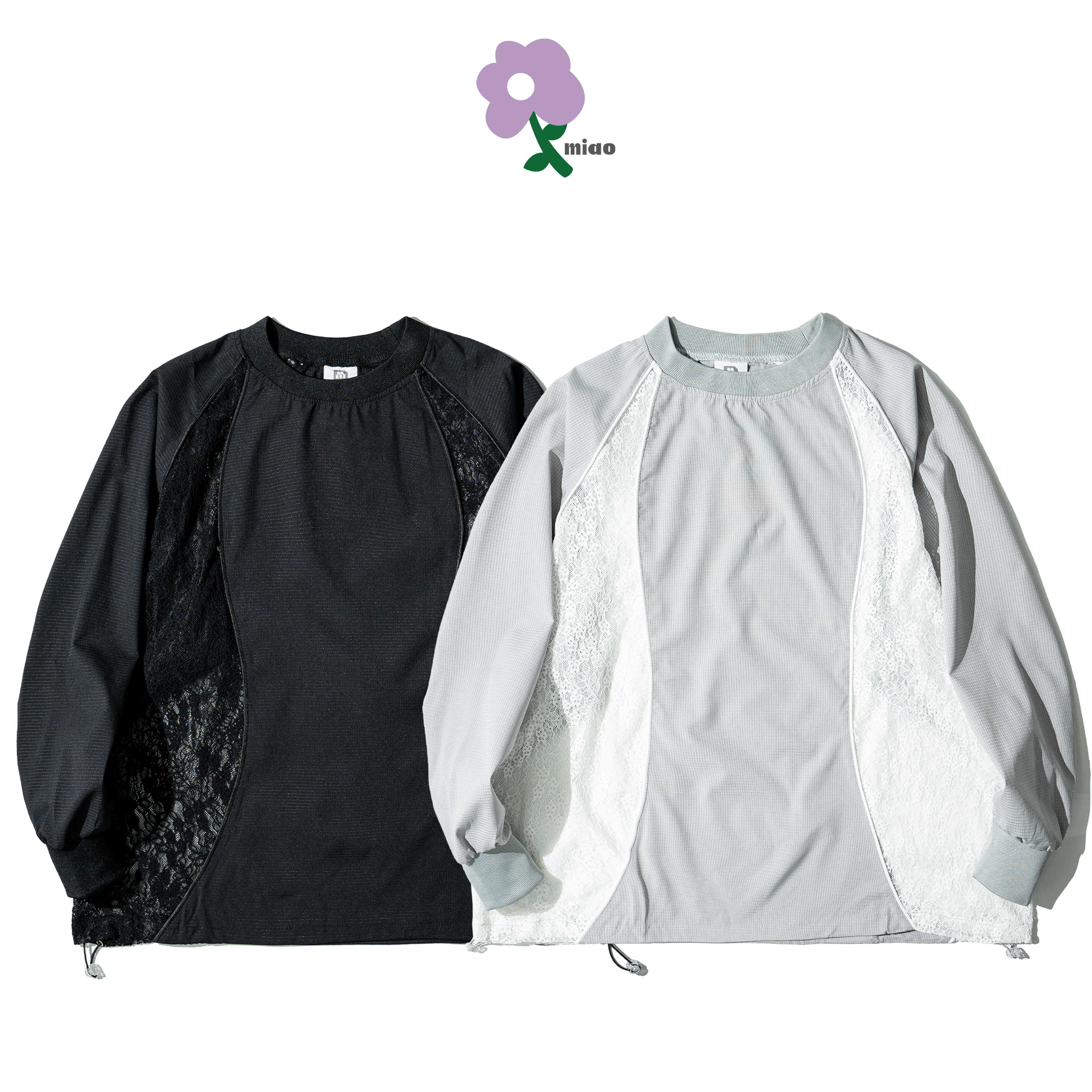 AGILITY MIAO Splicing Lace Sweater 女裝 蕾絲拼接 套頭上衣 [M-T4]