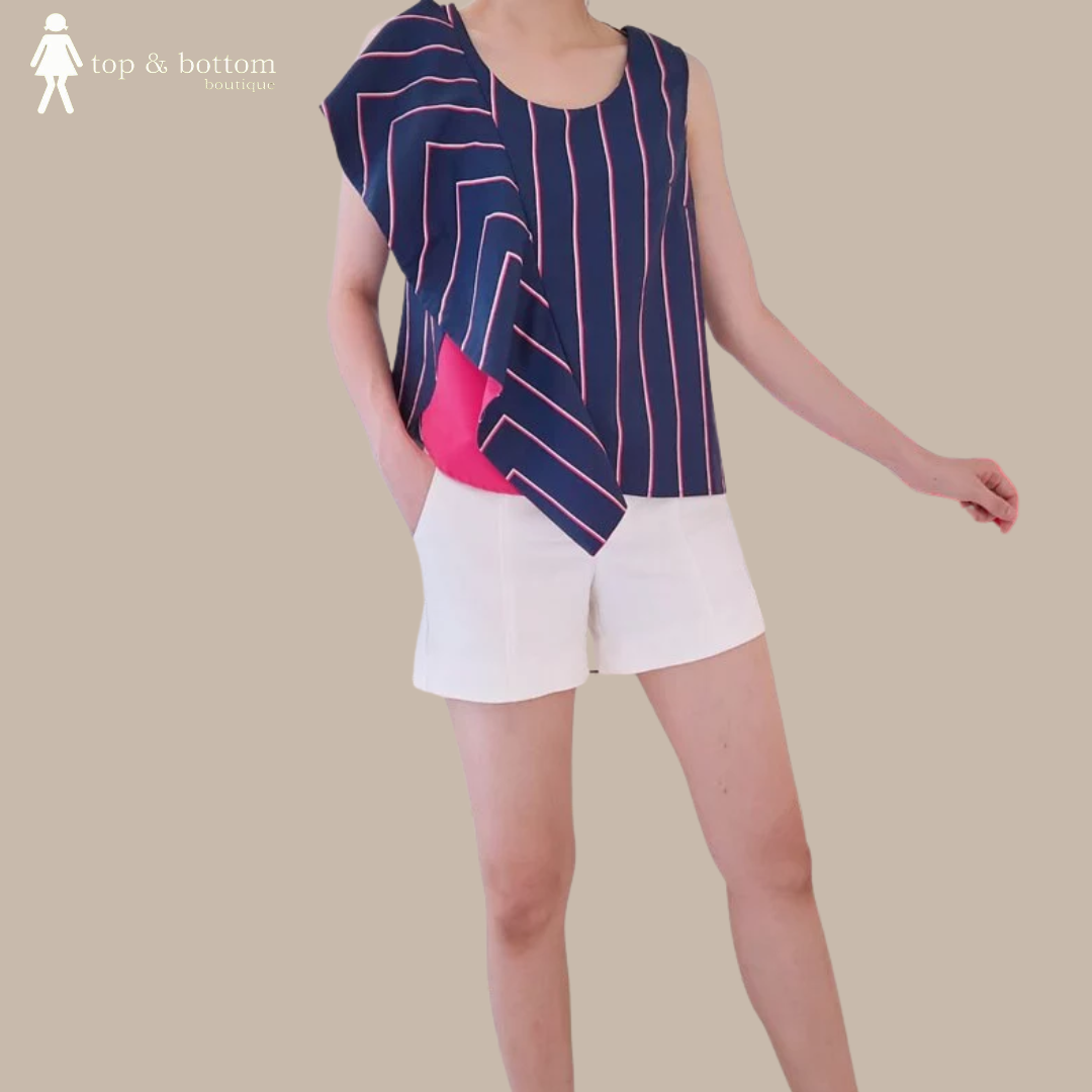 STRIPED CONTRAST TONE BLOUSE