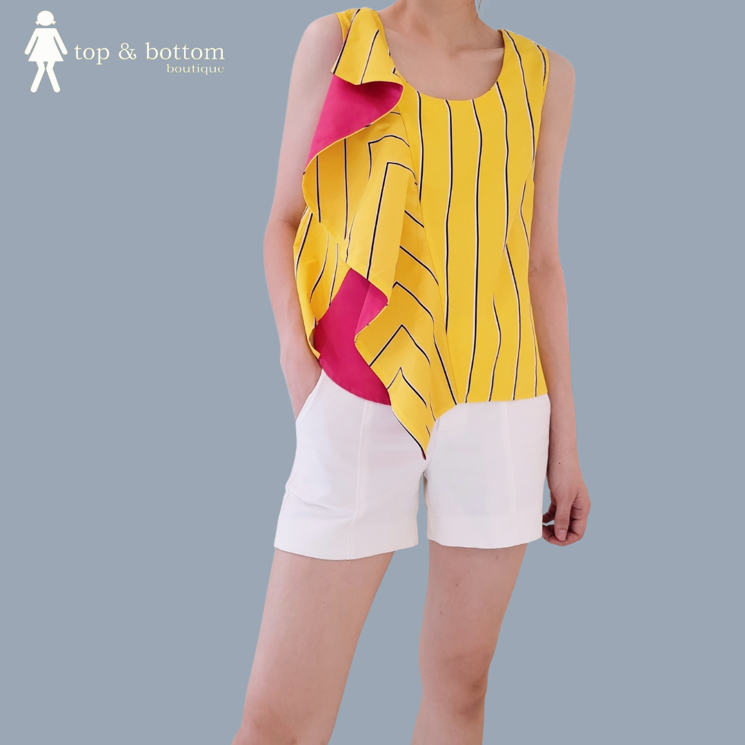 STRIPED CONTRAST TONE BLOUSE