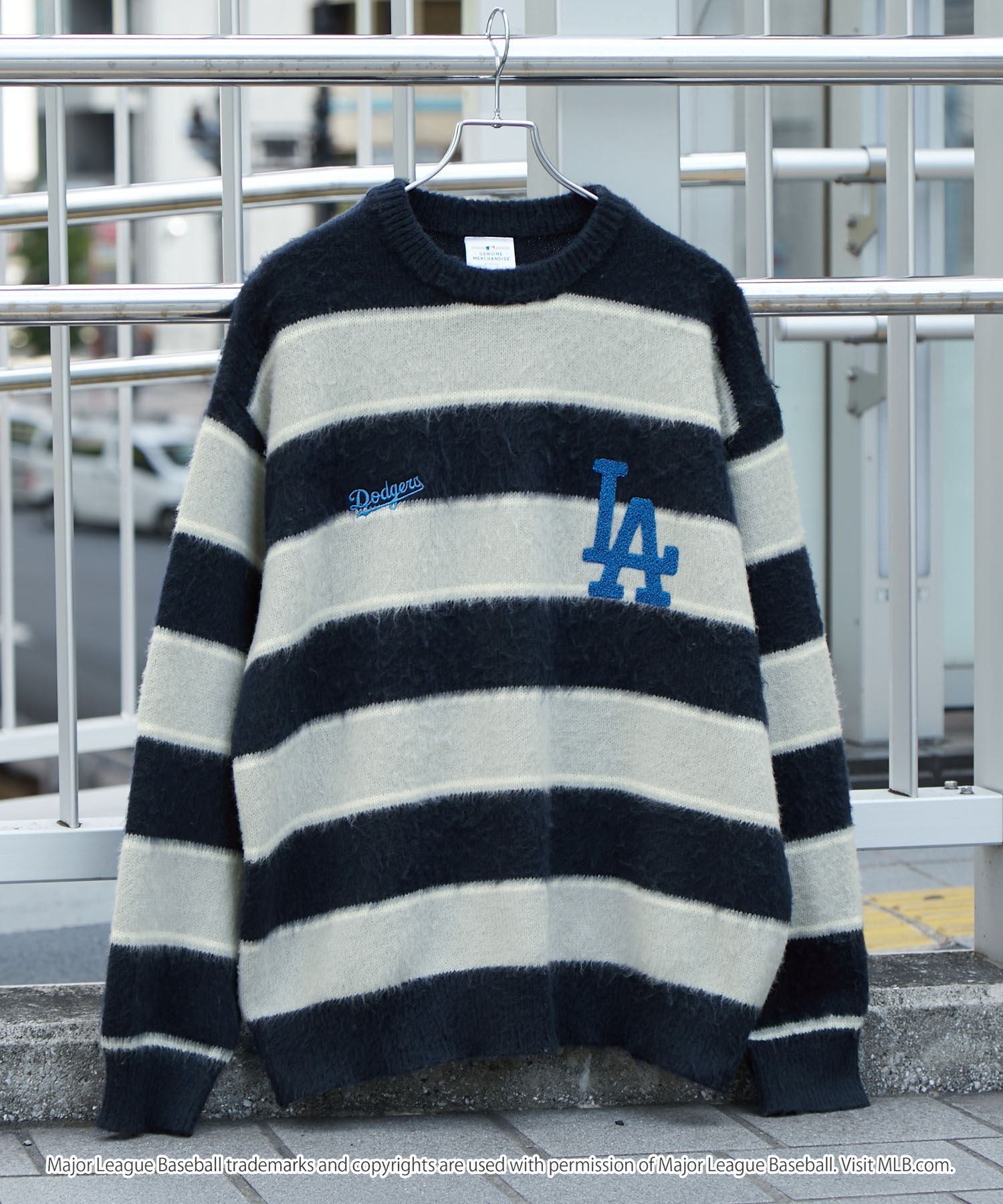 預訂 | MLB Multi-Stripe Crew Neck Knit Sweater 日本限定