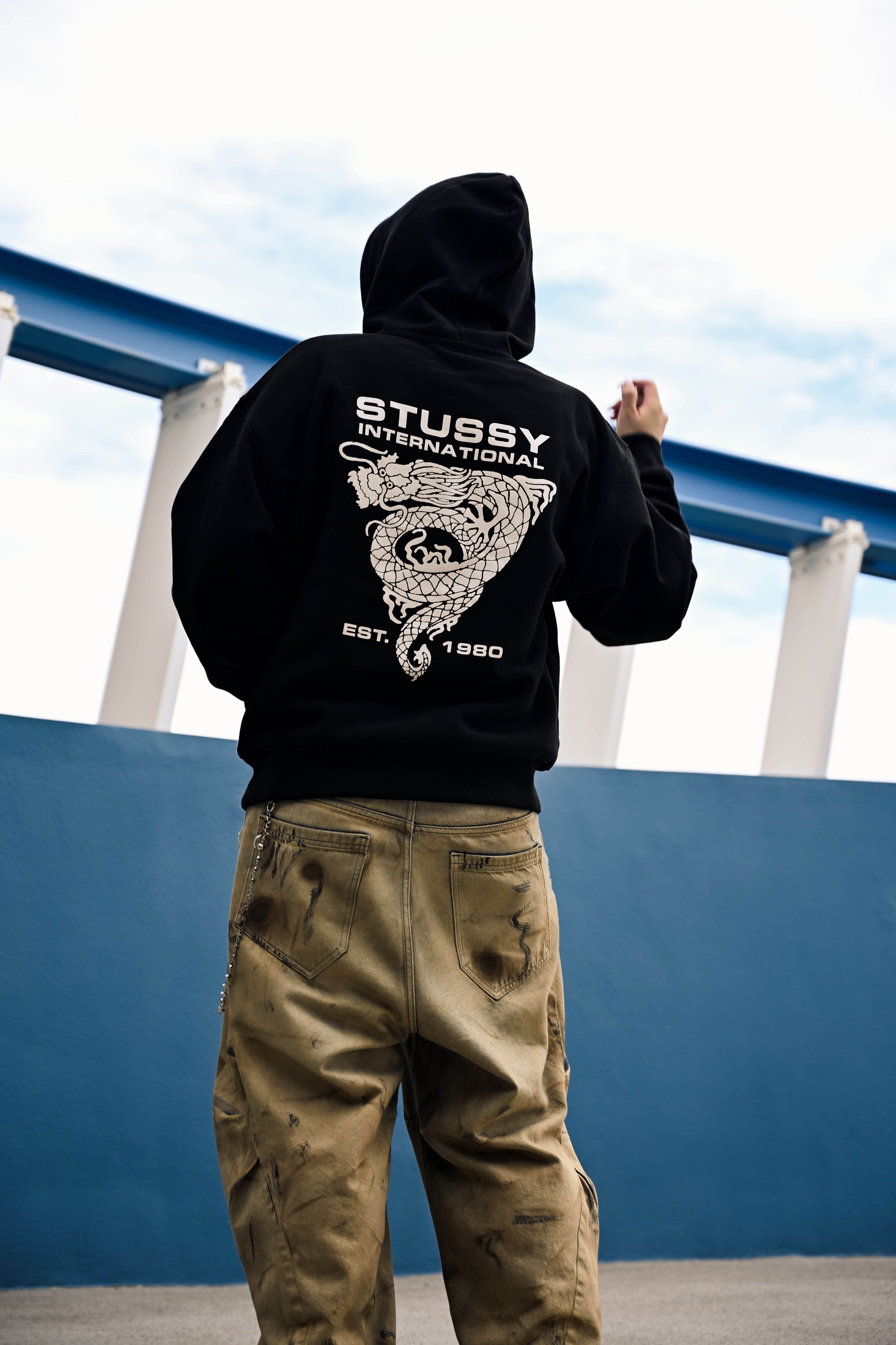 ☆ETW☆【EASY TO WEAR】Stussy 25FW DRAGON HOODIE 秋冬 帽T 龍 限定 漩渦 三角形