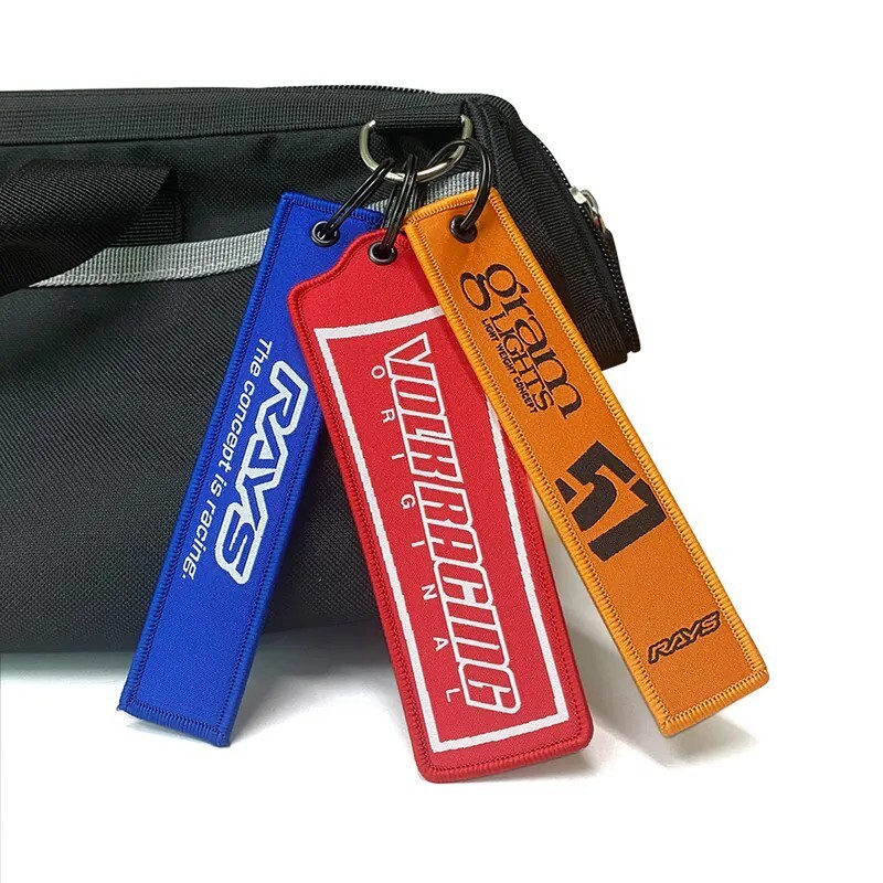 RAYS 布質鑰匙圈 KEY TAG 24S 藍色 RAYS字樣