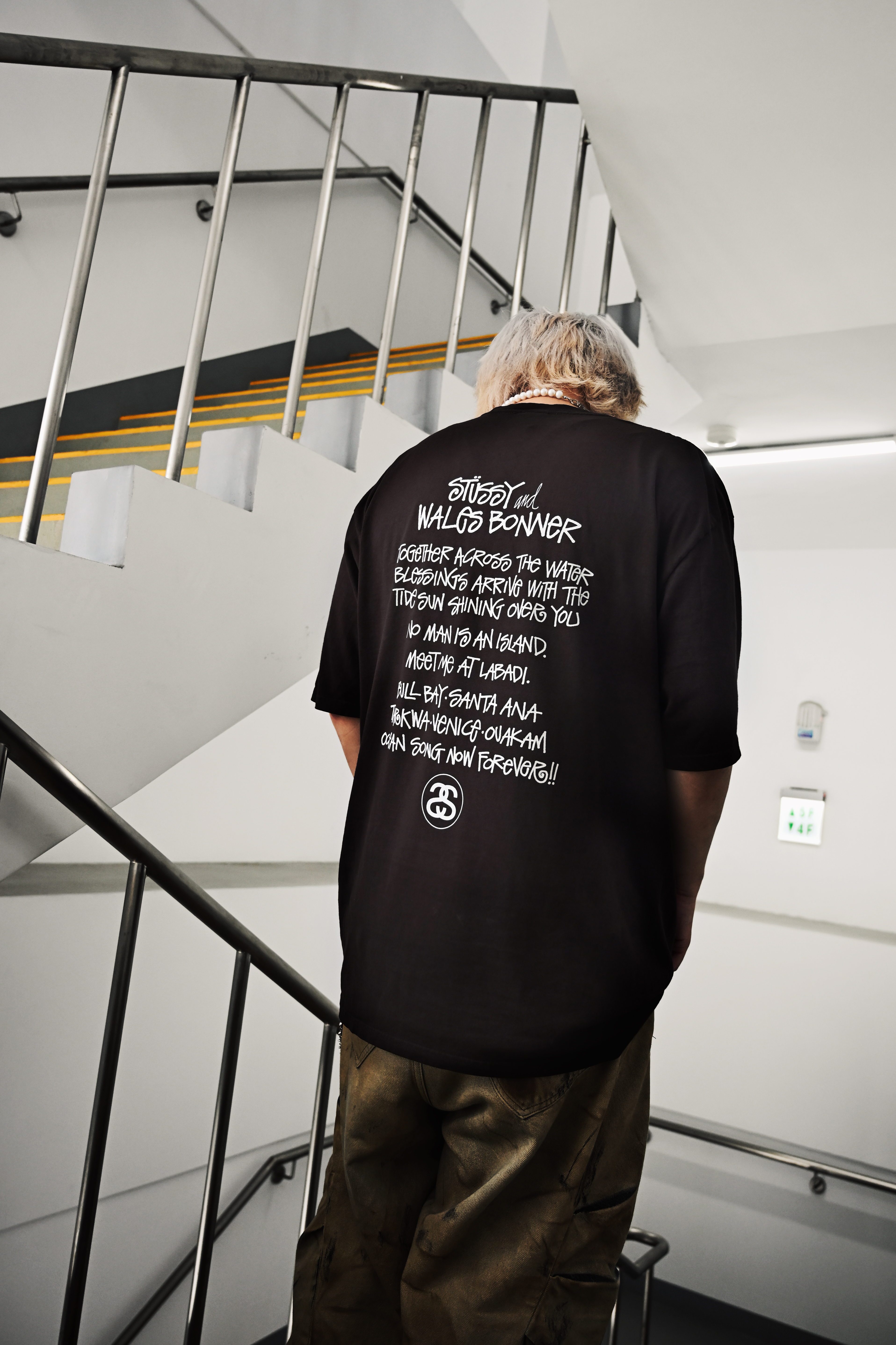 ☆ETW☆【EASY TO WEAR】Stussy 25FW WB OCEAN SONG TEE 聯名 字體 雙S 短T