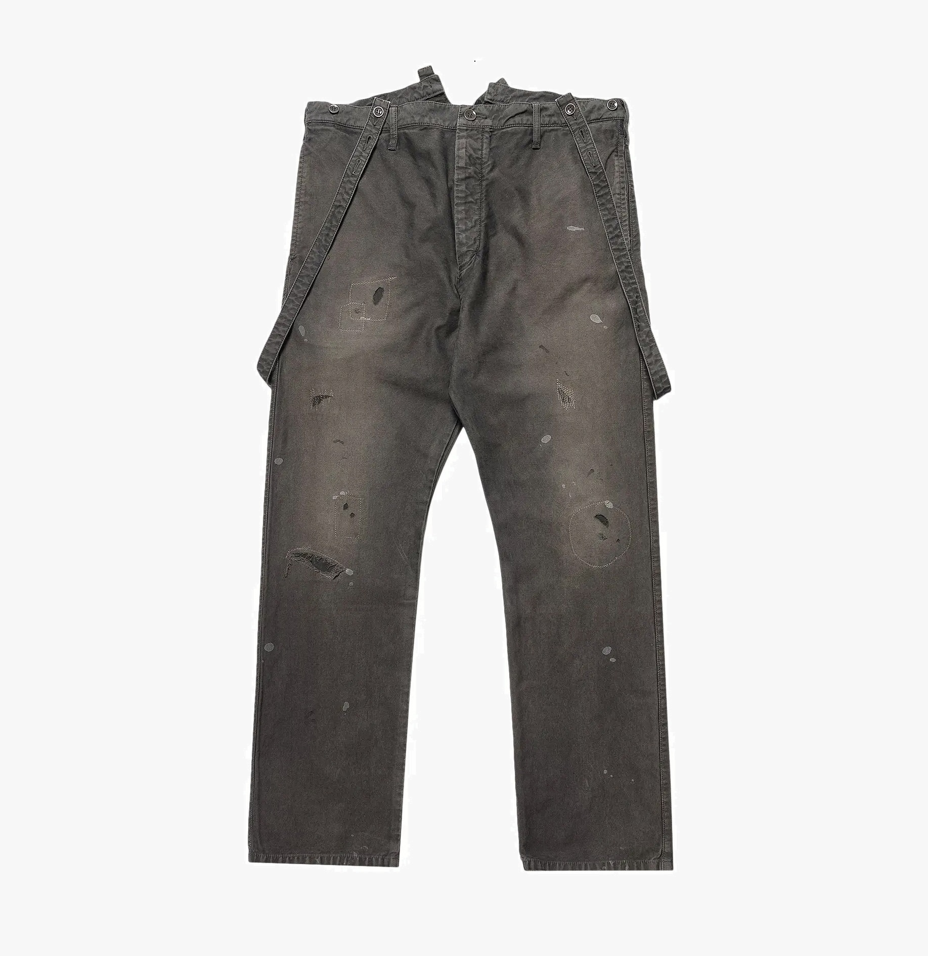 ON SALE: VISVIM TRAVAILLER BRACES PANTS DMGD - CHARCOAL PRE ORDER ITEM (預訂中)