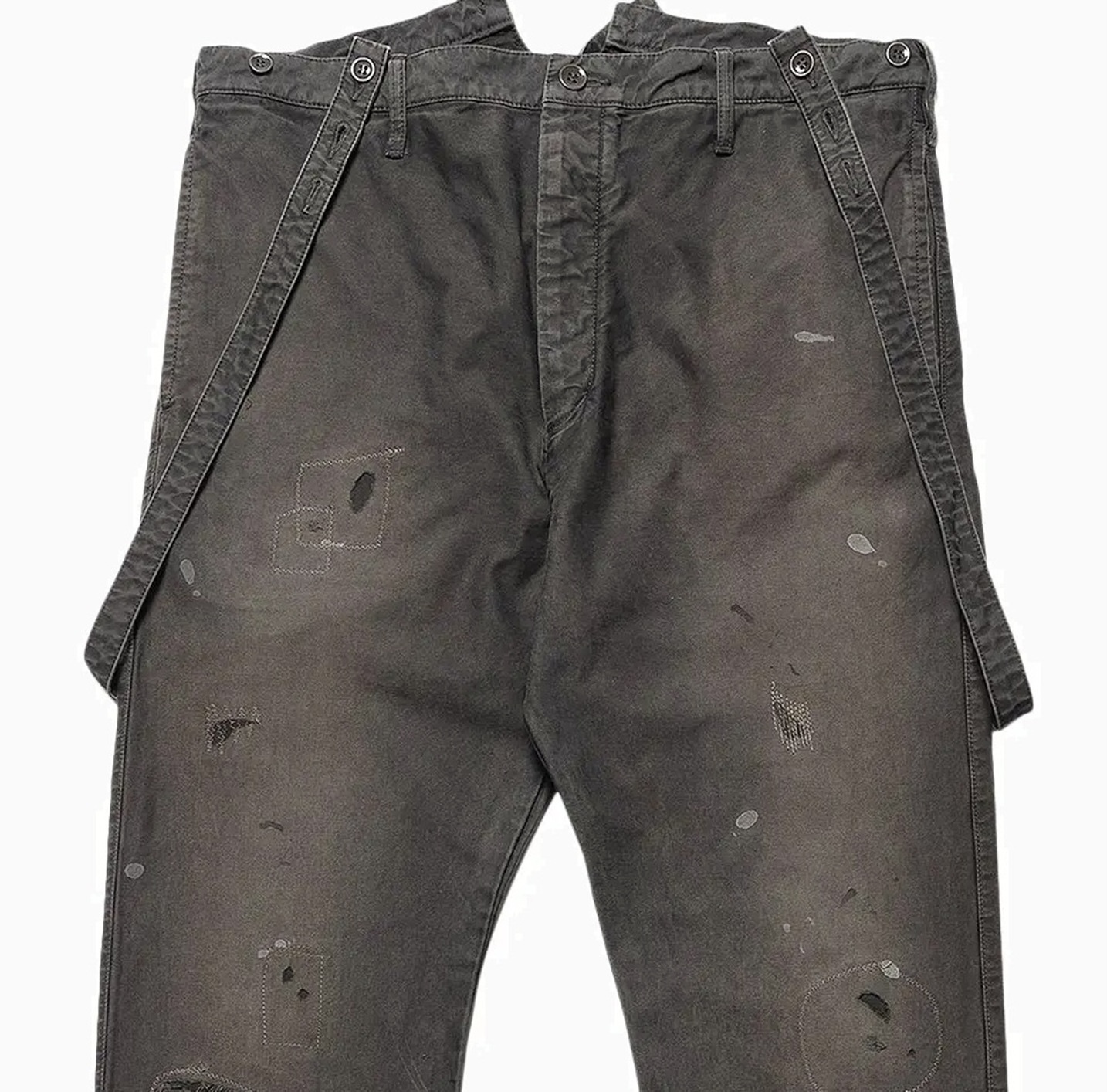 ON SALE: VISVIM TRAVAILLER BRACES PANTS DMGD - CHARCOAL PRE ORDER ITEM (預訂中)