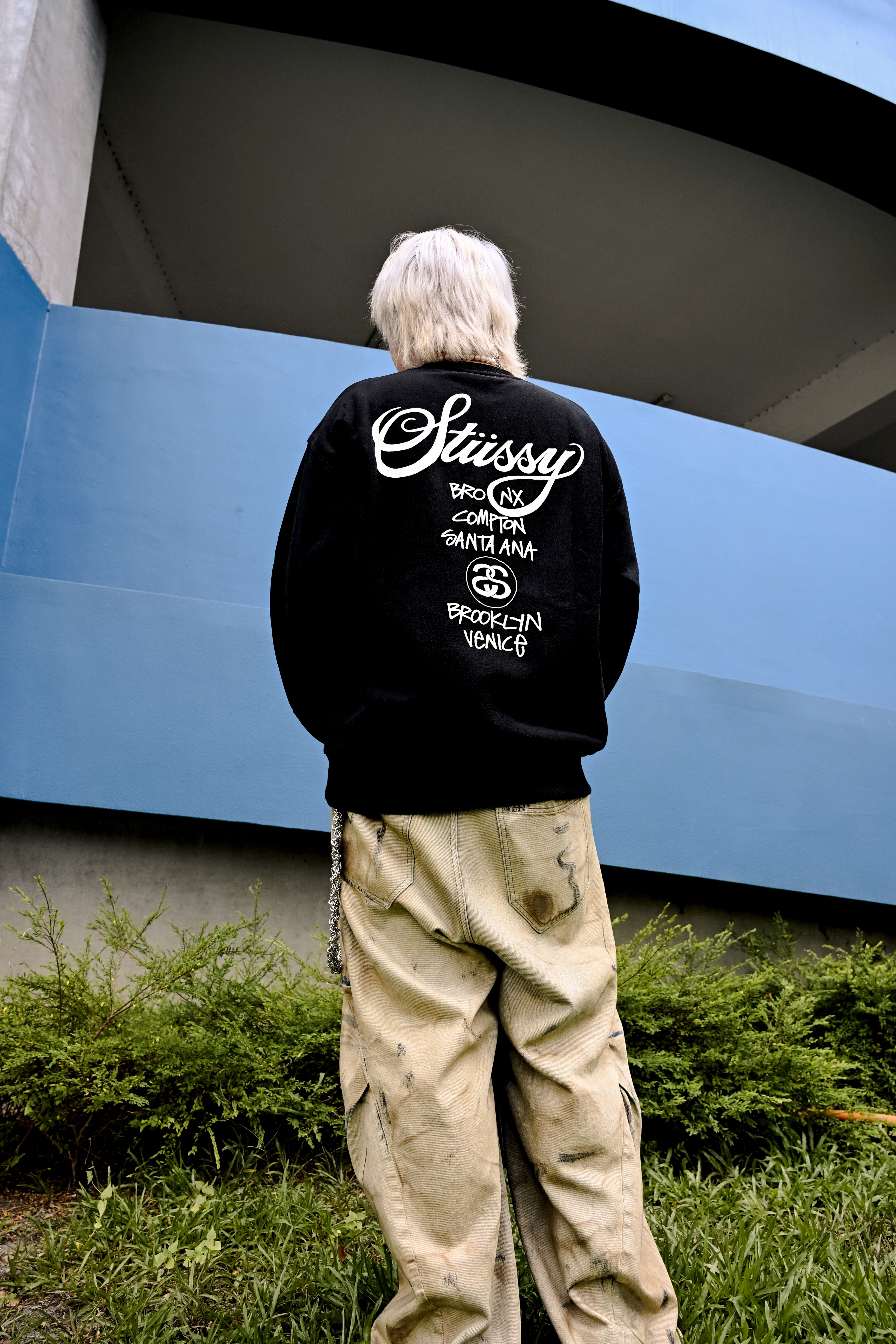 ☆ETW☆【EASY TO WEAR】Stussy 25FW WORLD TOUR CREW 長袖 字體 世界巡迴 城市名