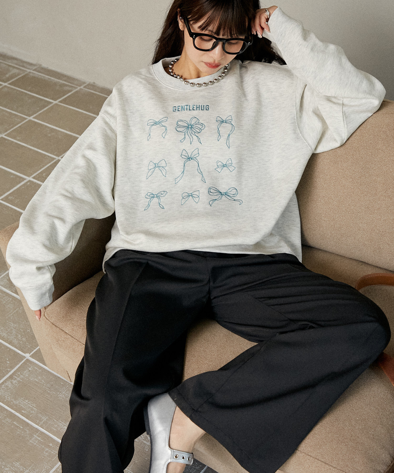 PUBLUX / Ribbon Sweatshirt