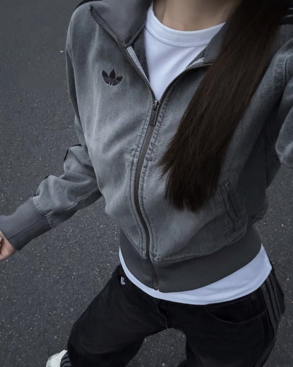 【預購】ADIDAS ORIGINALS 刷色牛仔外套 丹寧黑 JY2564