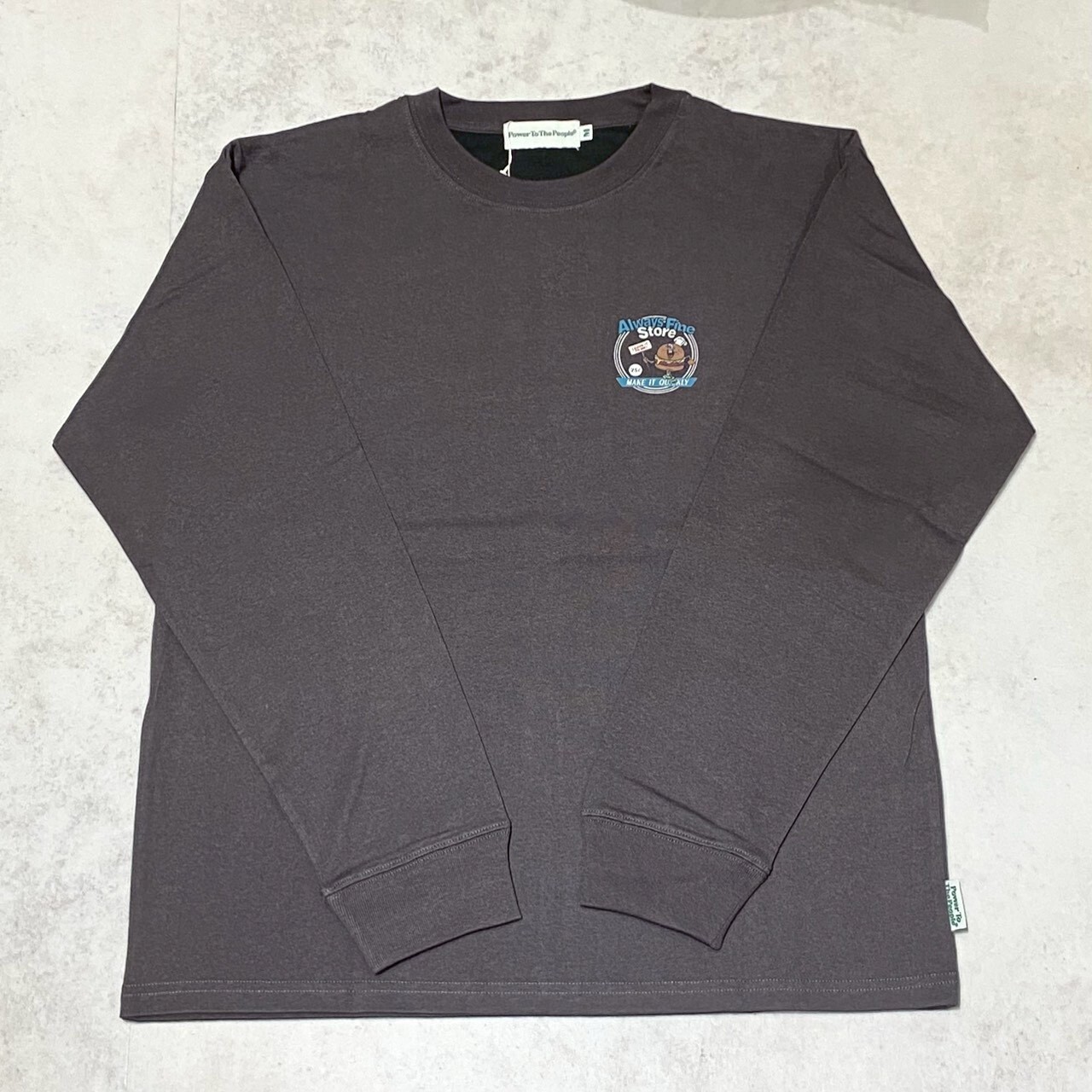 Power To The People 漢堡薯條刺繡長T 5701006-103