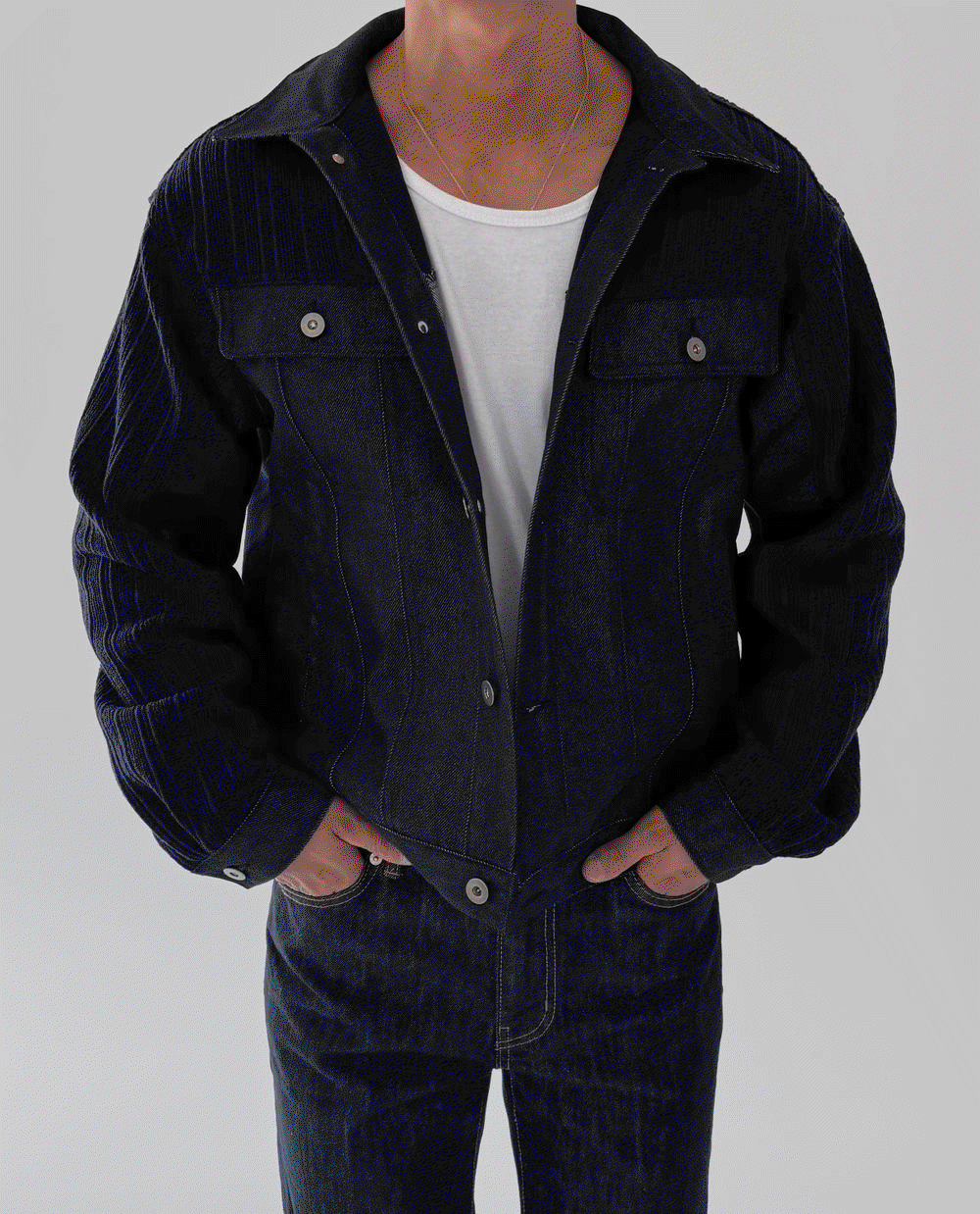 針織牛仔卡車司機夾克