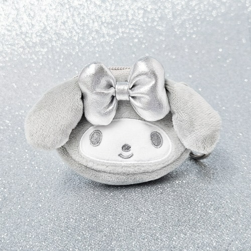 韓國限定 Sanrio 銀色造型公仔頭拉鏈袋匙扣