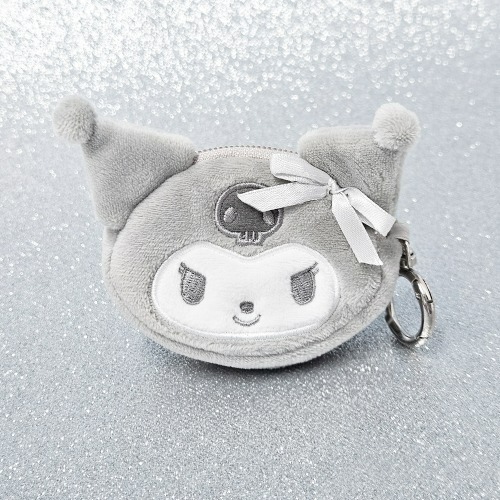 韓國限定 Sanrio 銀色造型公仔頭拉鏈袋匙扣