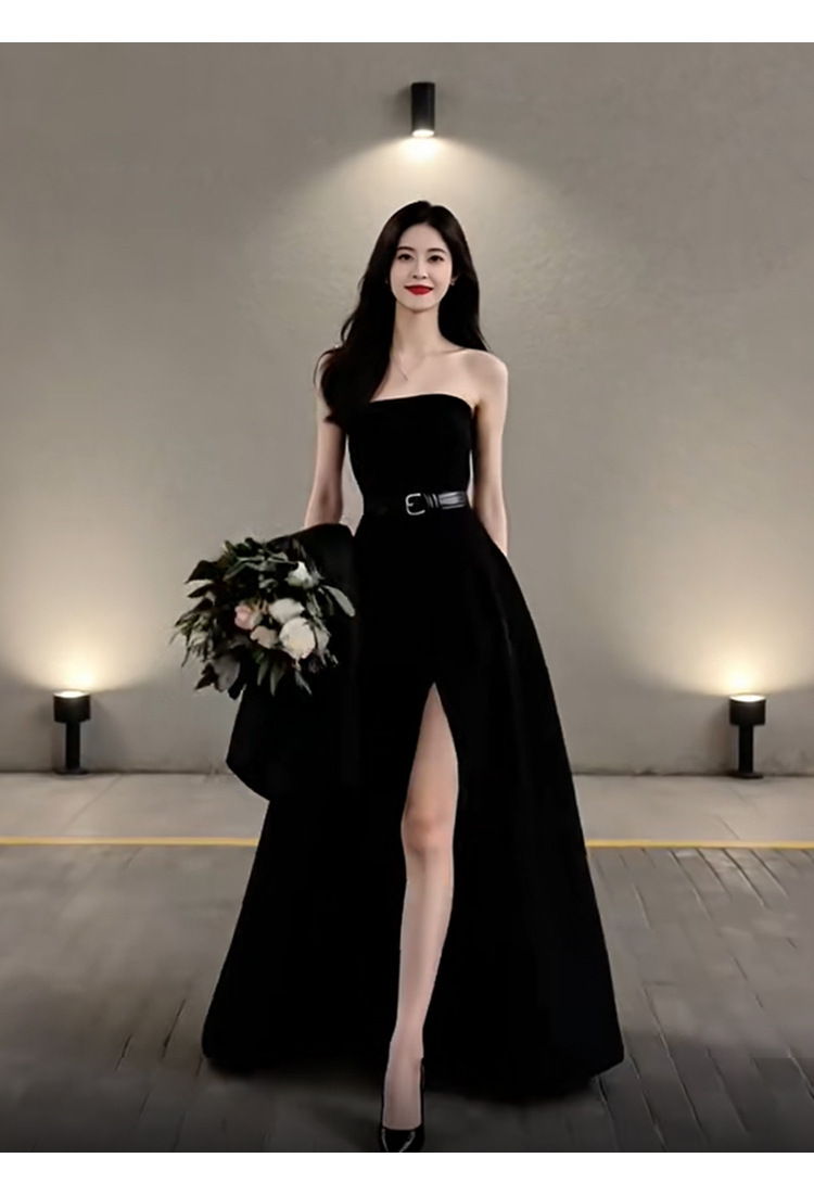 平口開衩 收腰禮服