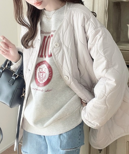 moment+ 保暖無領絎縫大衣 四色