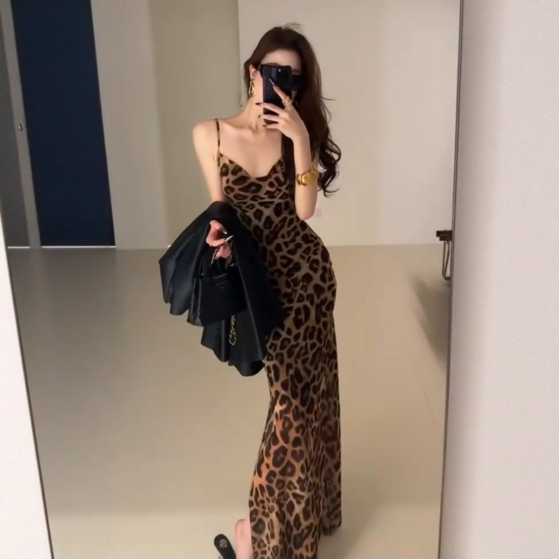 慾姊女人味 豹紋魚尾洋裝