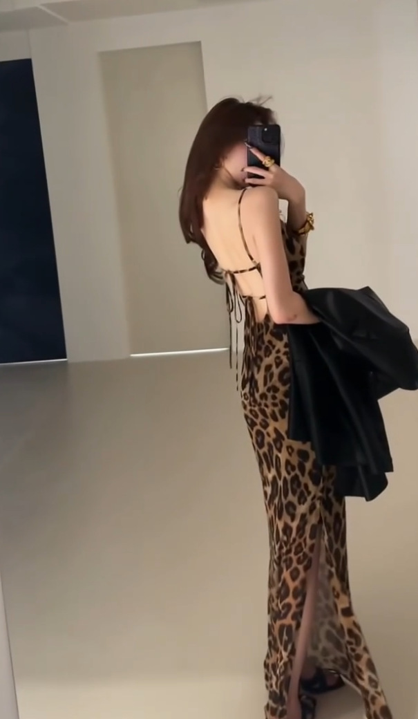 慾姊女人味 豹紋魚尾洋裝