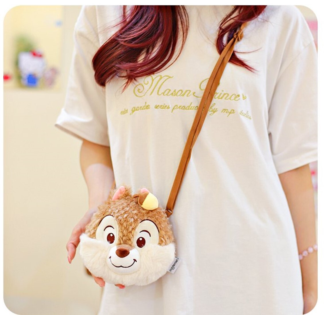 迪士尼鋼牙與大鼻 公仔毛絨斜揹袋