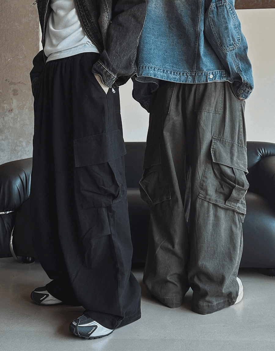 Stone 斜跨工裝褲