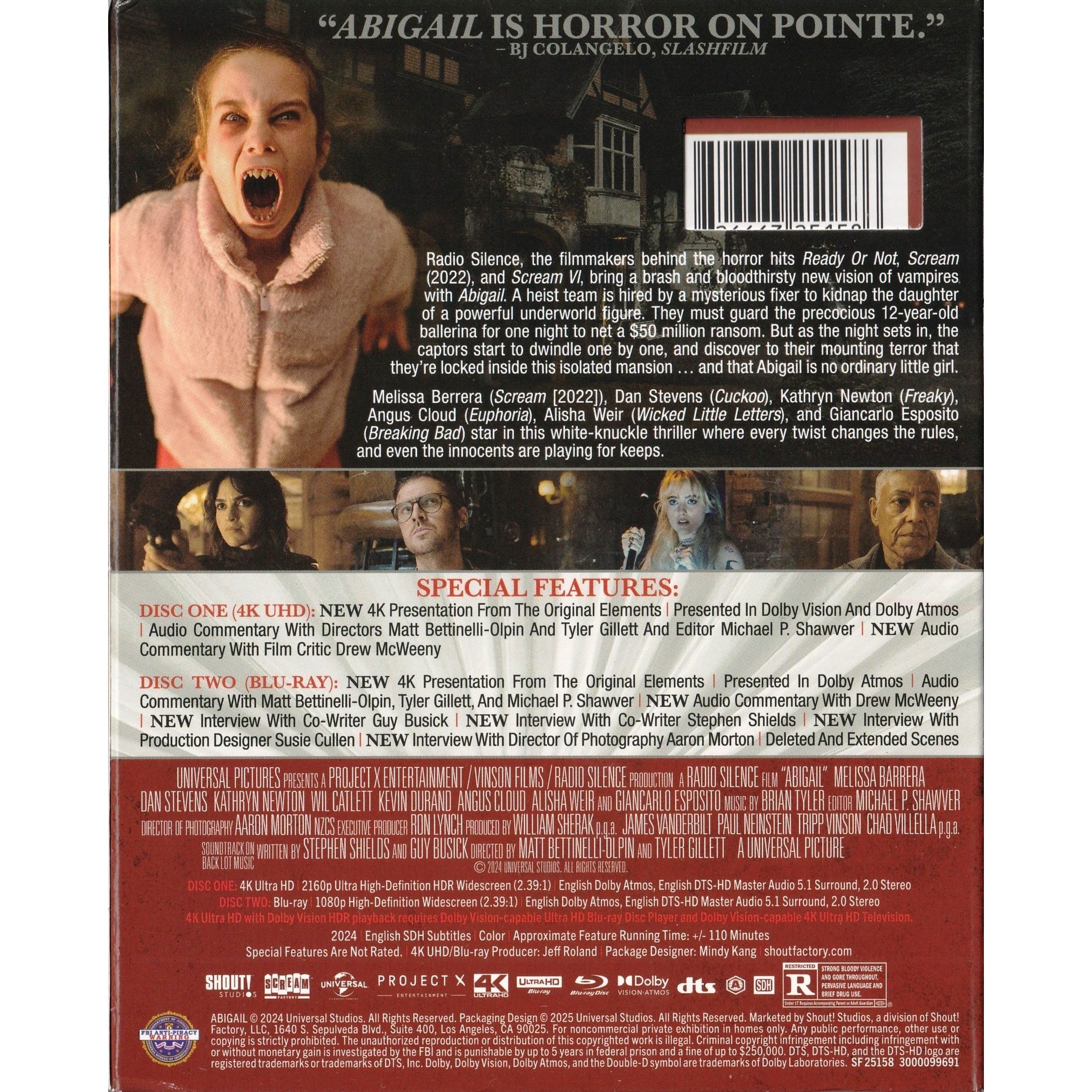 Abigail (2024) (4K Ultra HD + Blu-ray) (US Version) [No Chinese subtitles]