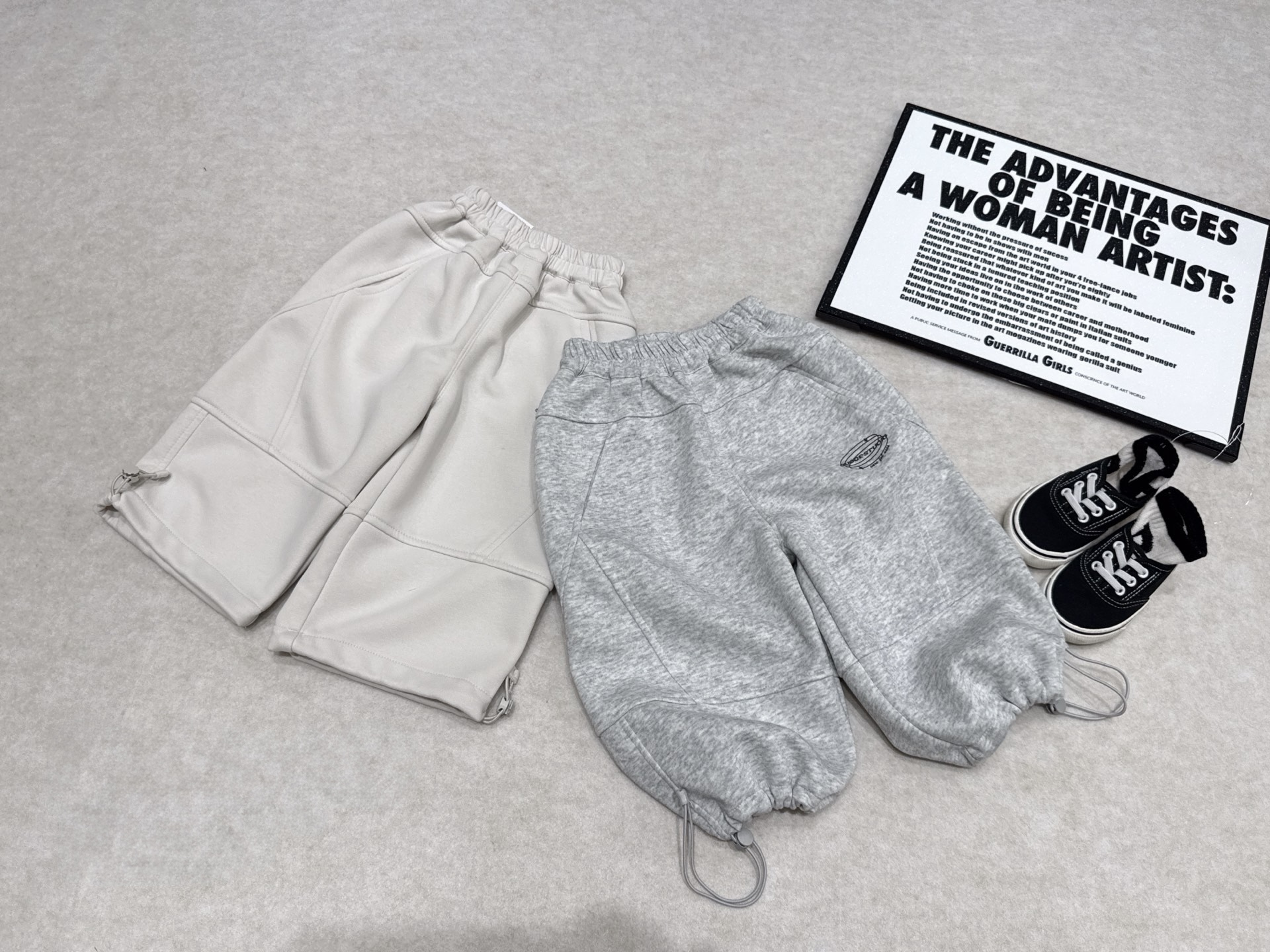 A03308褲腳抽繩柔軟棉褲