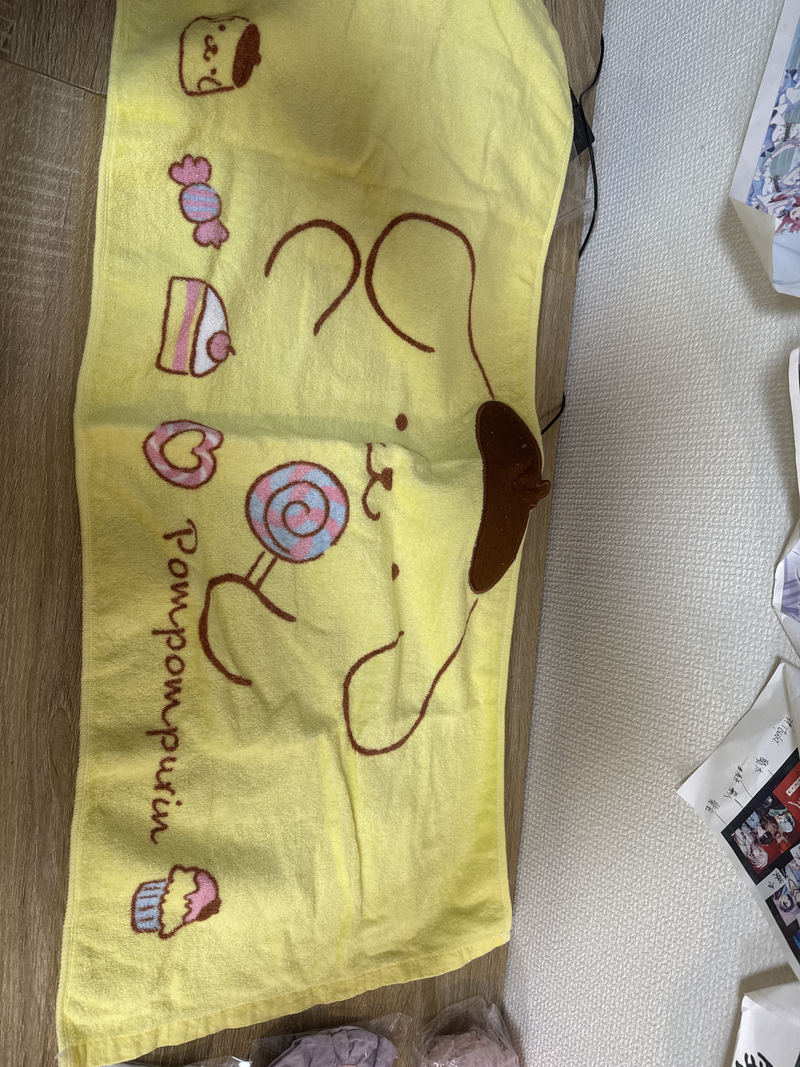 Sanrio 布甸狗 毛巾 瑕#345