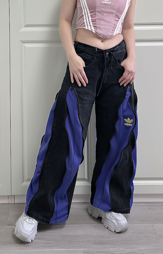 【現貨】泰國REMAKE 拉鏈併布長褲