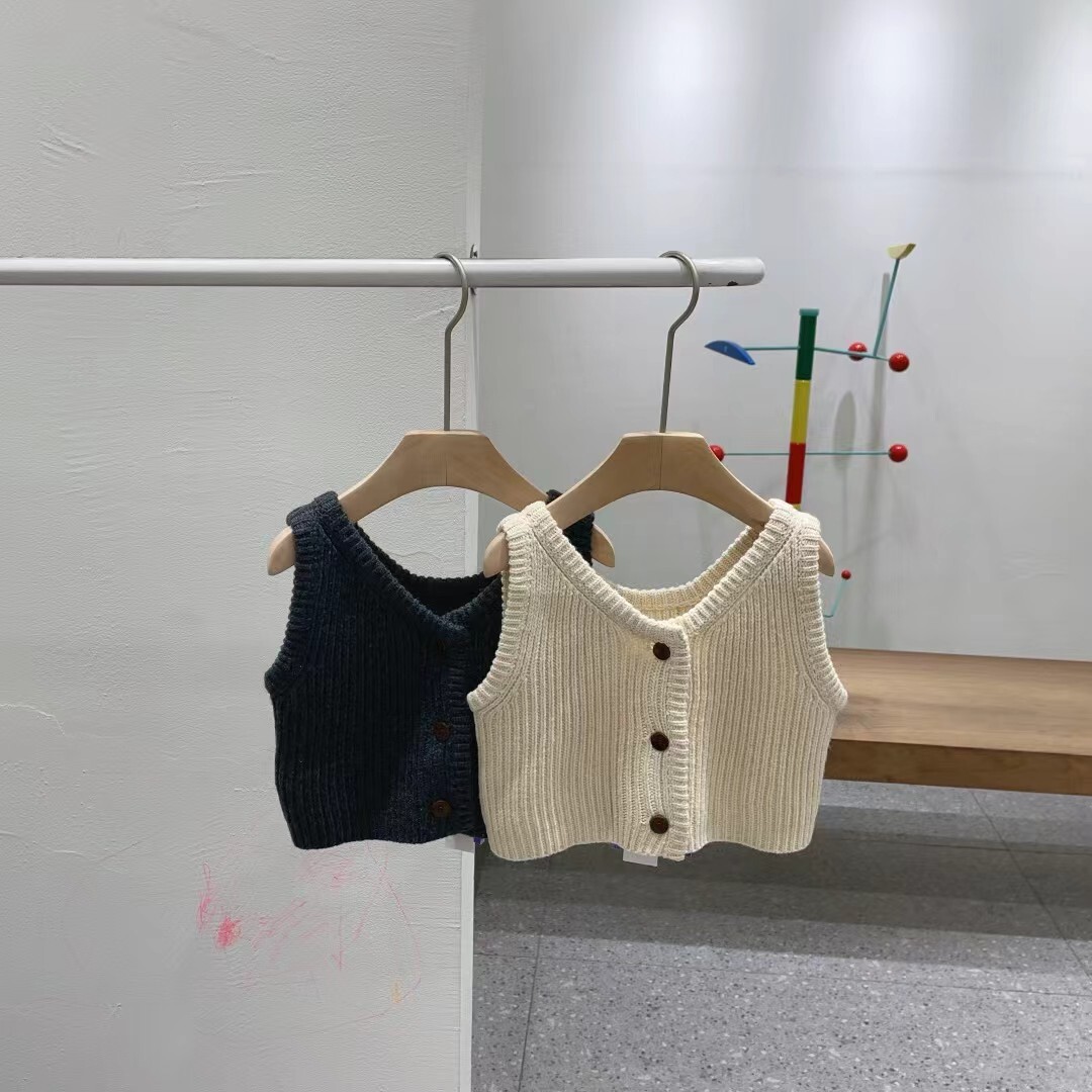 A03218設計師品牌粗針織背心