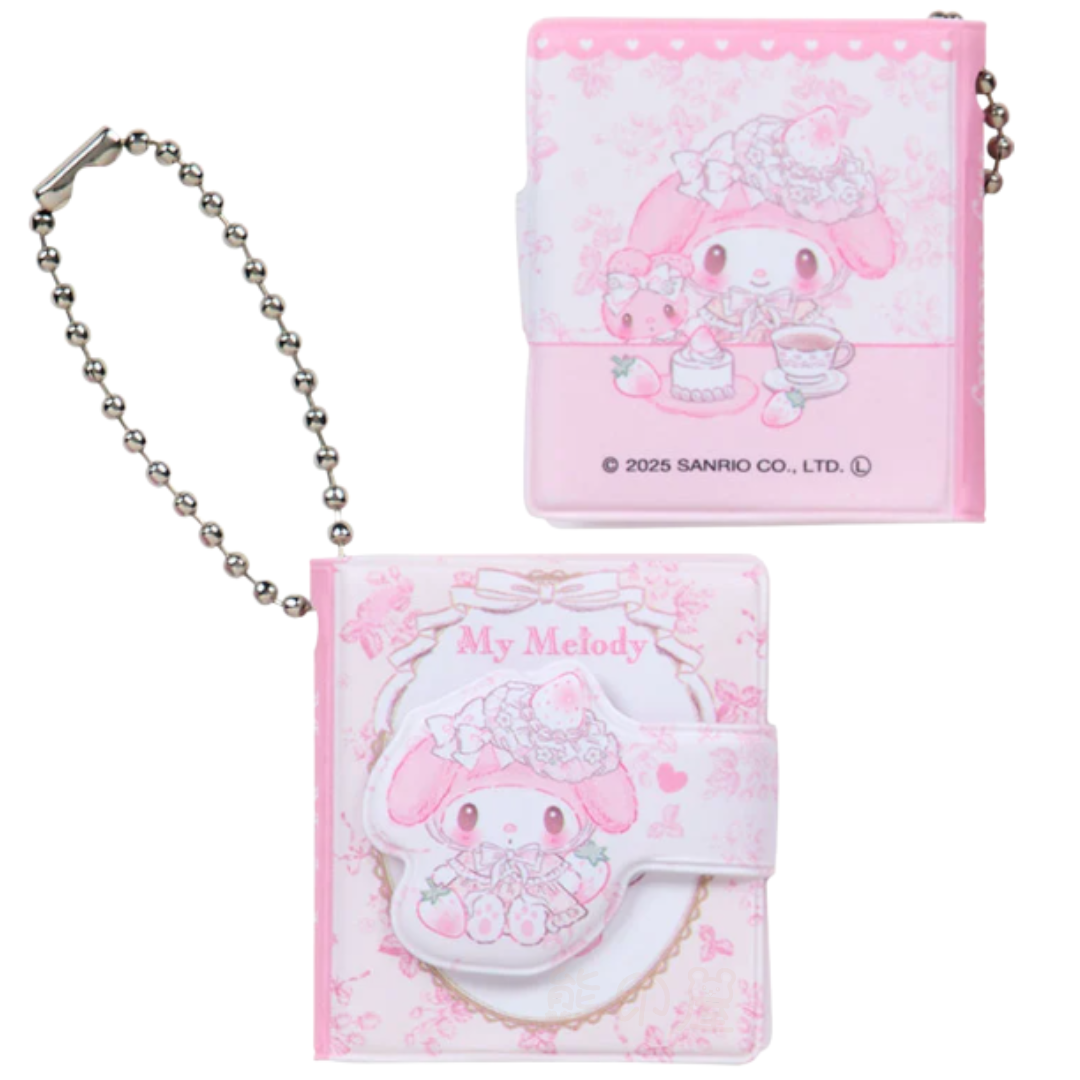My Melody 白草莓系列下午茶款備忘錄鎖匙扣套裝 (2本 各50張) [平行進口]