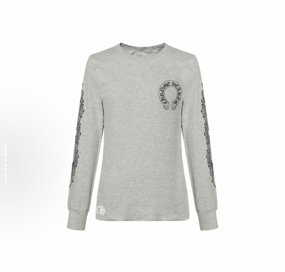 Chrome Hearts Printed Logo Crewneck Long Sleeve T-Shirt Grey Unisex CH-7188088
