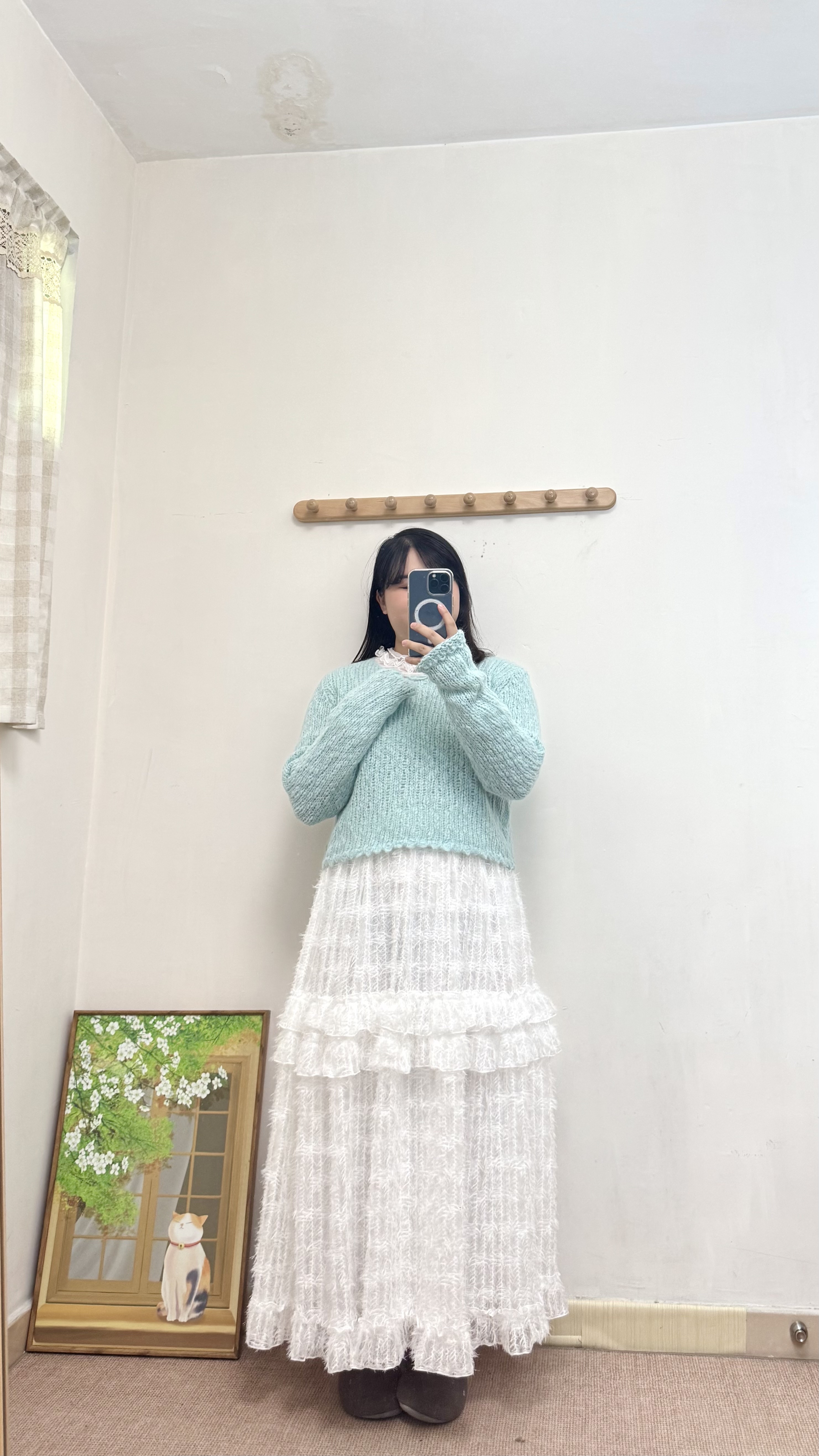 短身微疏窿針織Top