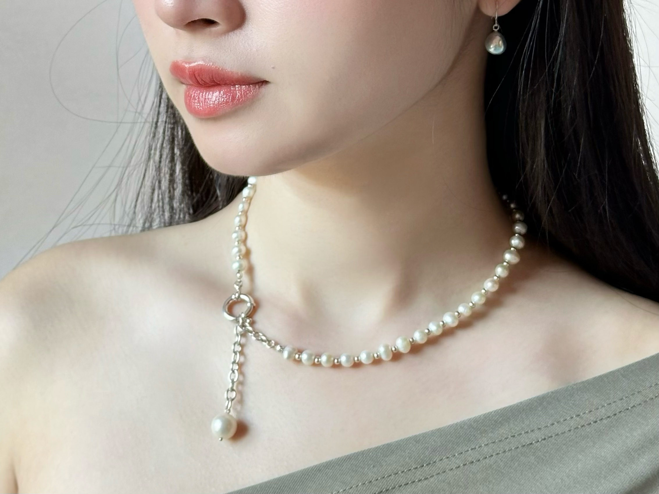 J002 獨特的美好｜淡水珍珠純銀項鍊