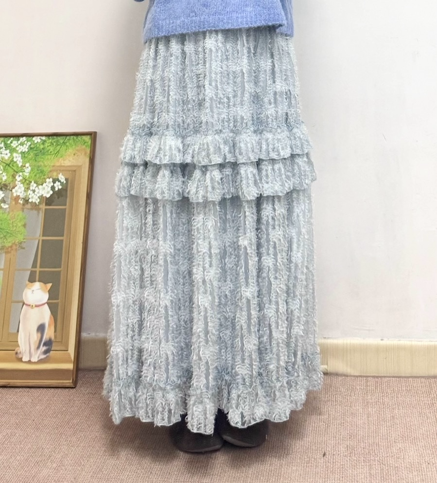 特別～羽毛Ruffle蛋糕半身裙