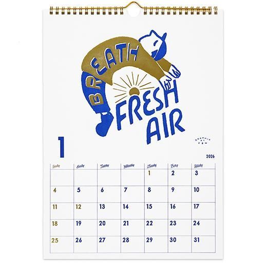 Chalkboy 2026掛曆 金箔凸版印刷 ｜日本 Greeting Life