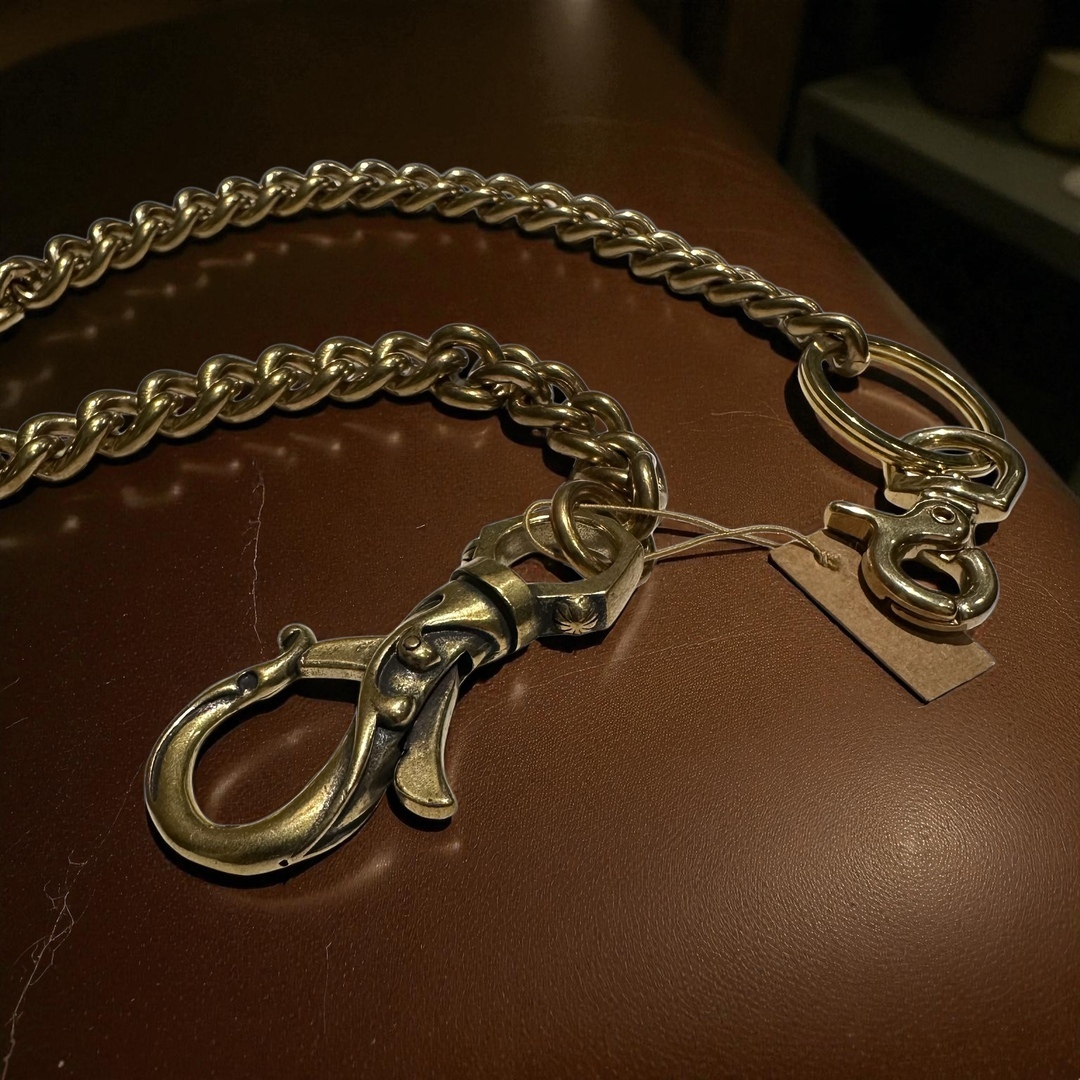 【H.N.Z】海浪扣皮夾黃銅腰鏈