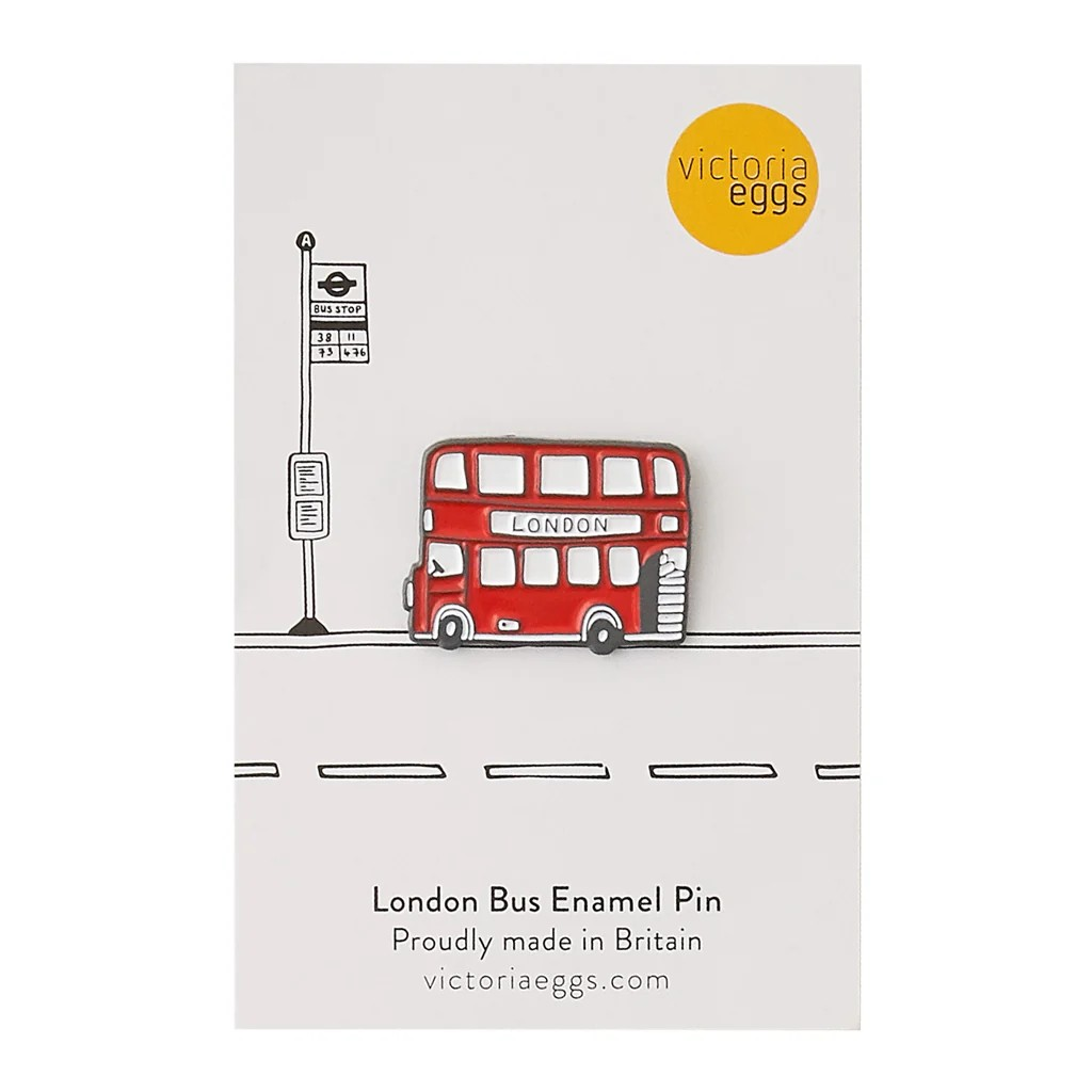 1VE1026-072 VICTORIA EGGS London Bus Enamel Pin Badge #PIN01 (D-EU-E)