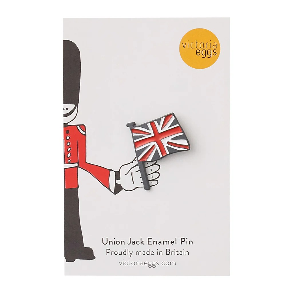 1VE1026-074 VICTORIA EGGS Union Jack Enamel Pin Badge #PIN03 (D-EU-E)