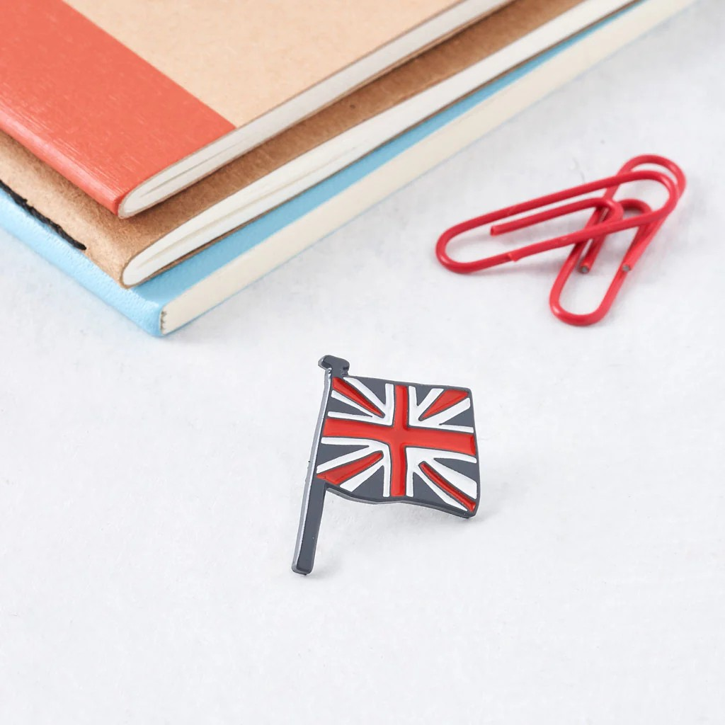 1VE1026-074 VICTORIA EGGS Union Jack Enamel Pin Badge #PIN03 (D-EU-E)