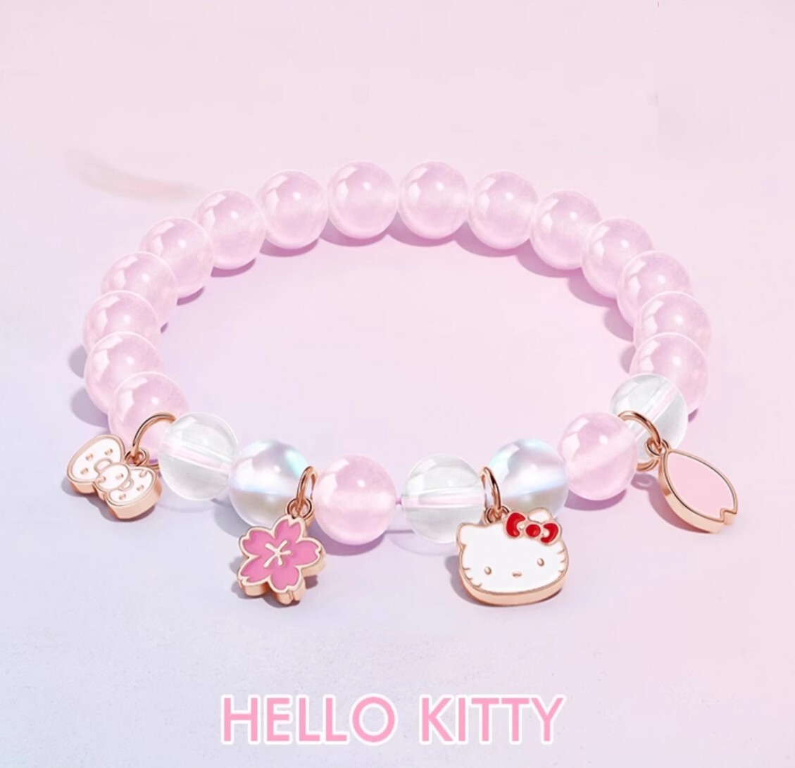 Hello Kitty Sanrio |兒童水晶手鐲 成人水晶手鏈