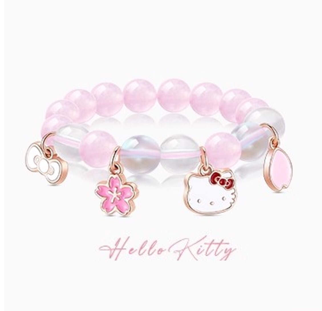Hello Kitty Sanrio |兒童水晶手鐲 成人水晶手鏈
