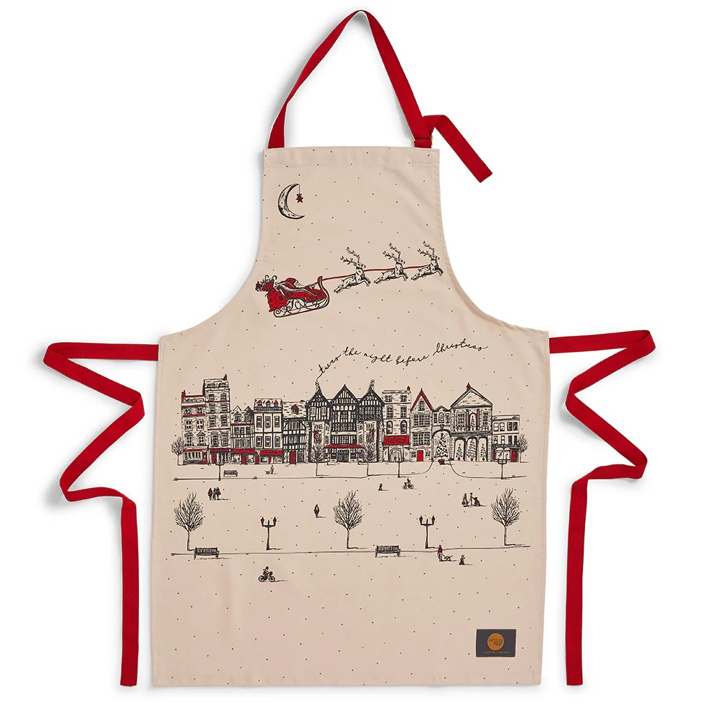 1VE1026-128 VICTORIA EGGS Santa's Sleigh Apron #AP38X (D-EU-E)