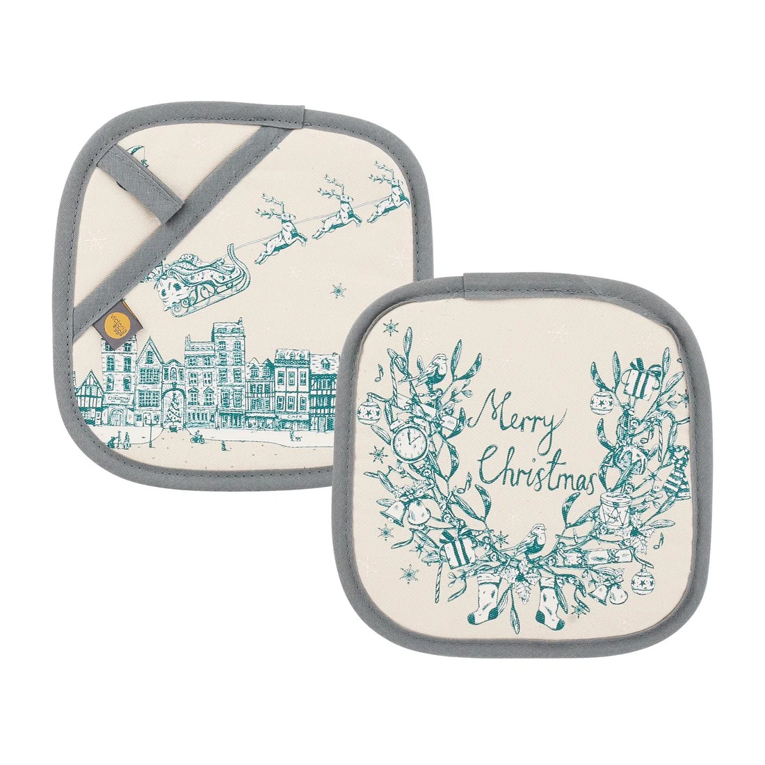 1VE1026-143 VICTORIA EGGS Night Before Christmas Pot Grab / Pot Holder #PG05 (D-EU-E)